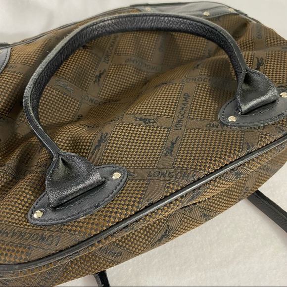 Longchamp Paris Fabric and Leather Satchel Bag - Picture 8 of 16